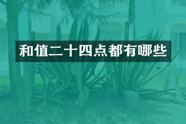 和值二十四点都有哪些