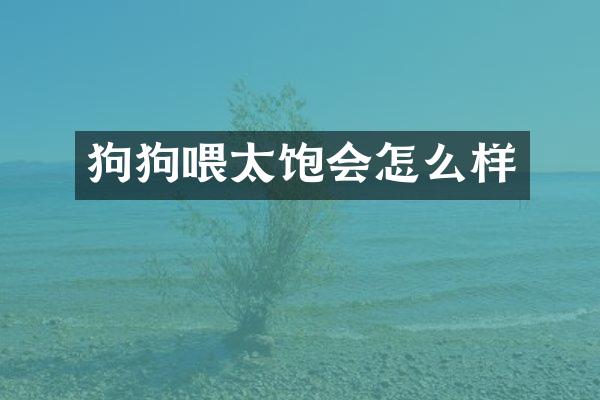 狗狗喂太饱会怎么样