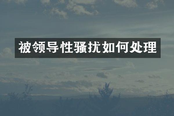 被领导如何处理
