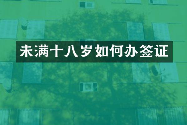 未满十八岁如何办签证