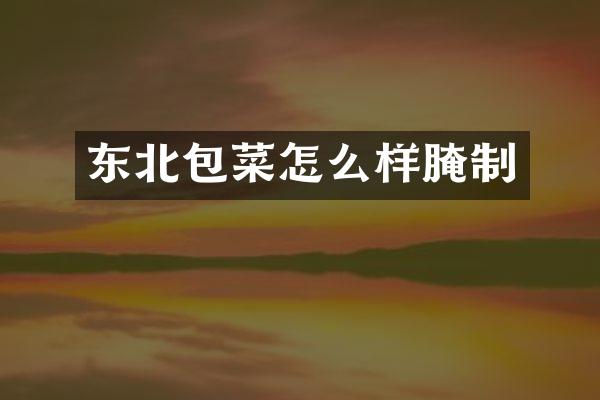 东北包菜怎么样腌制