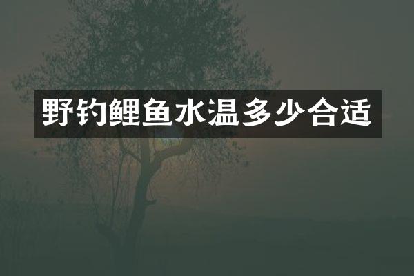 野钓鲤鱼水温多少合适