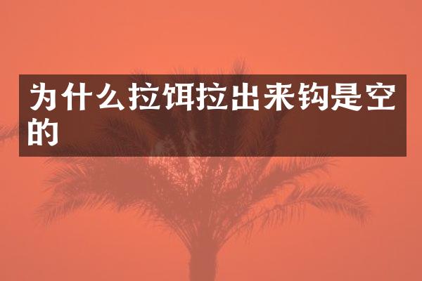 为什么拉饵拉出来钩是空的