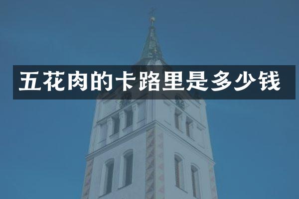 五花肉的卡路里是多少钱