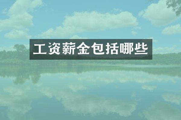 工资薪金包括哪些