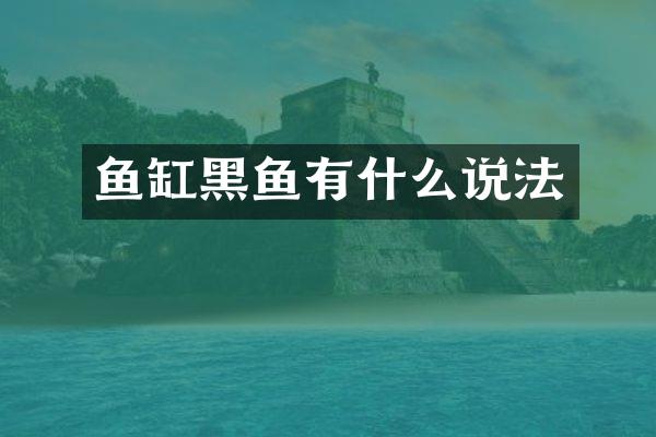 鱼缸黑鱼有什么说法