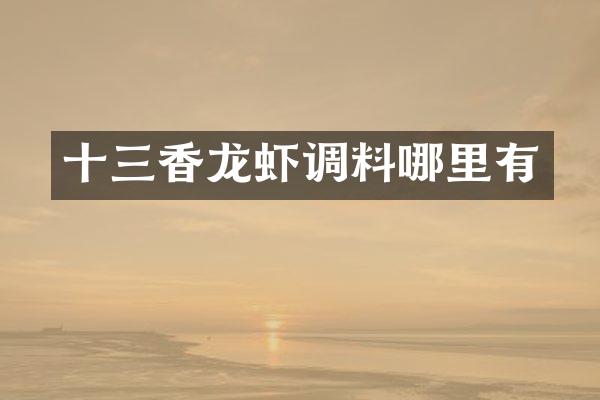 十三香龙虾调料哪里有