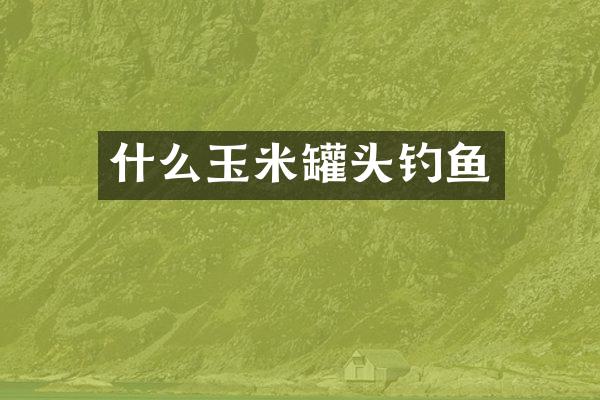 什么玉米罐头钓鱼