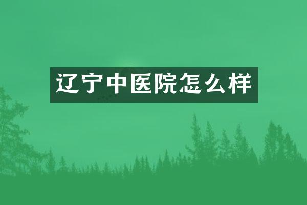 辽宁中医院怎么样