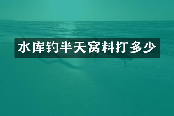 水库钓半天窝料打多少