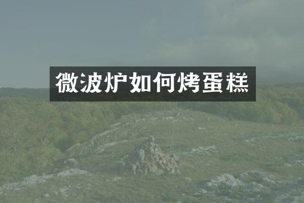 微波炉如何烤蛋糕