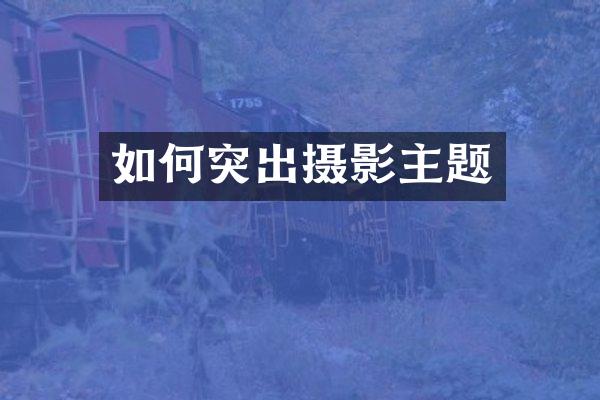 如何突出摄影主题