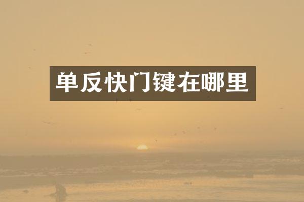 单反快门键在哪里