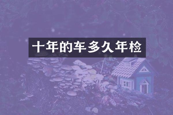 十年的车多久年检