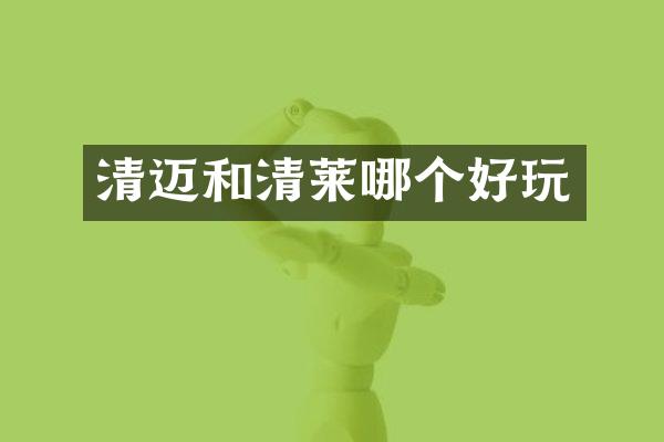 清迈和清莱哪个好玩