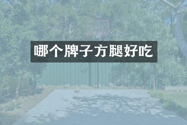 哪个牌子方腿好吃