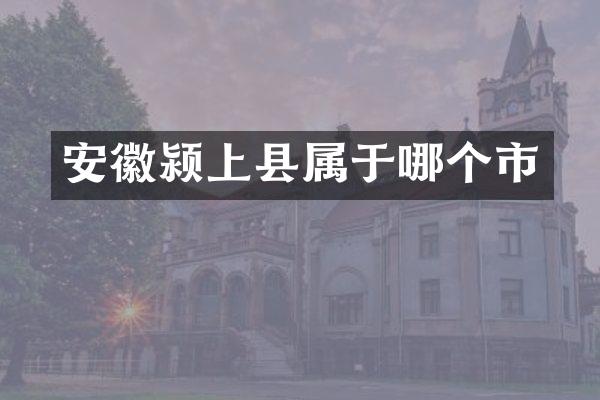 安徽颍上县属于哪个市