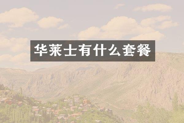 华莱士有什么套餐