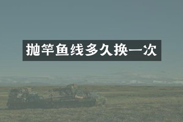 抛竿鱼线多久换一次