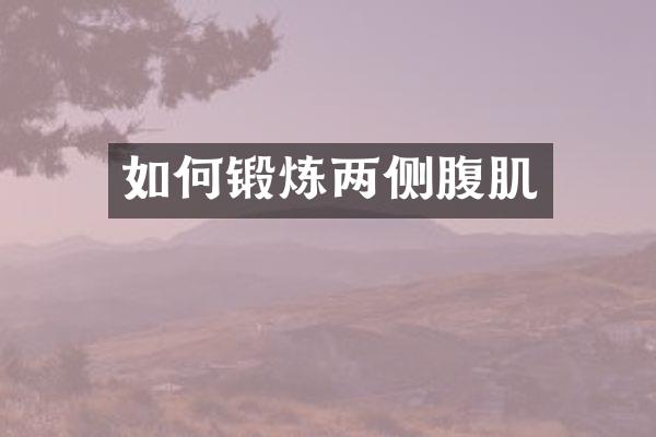 如何锻炼两侧腹肌
