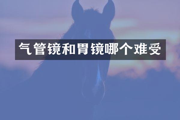 气管镜和胃镜哪个难受
