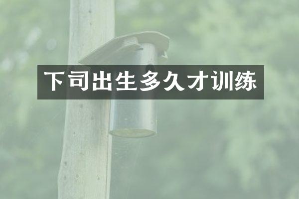 下司出生多久才训练