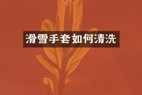 滑雪手套如何清洗