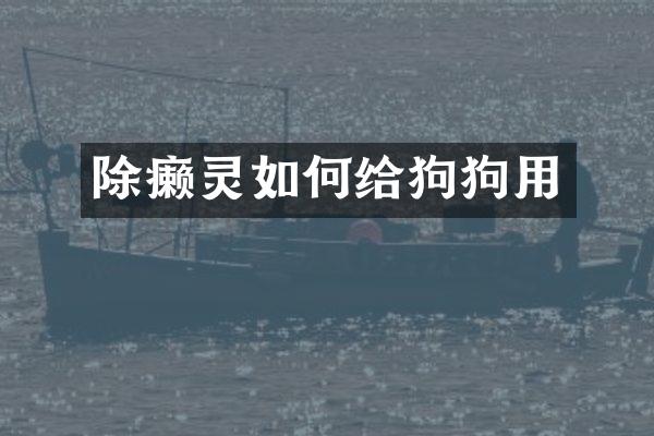 除癞灵如何给狗狗用