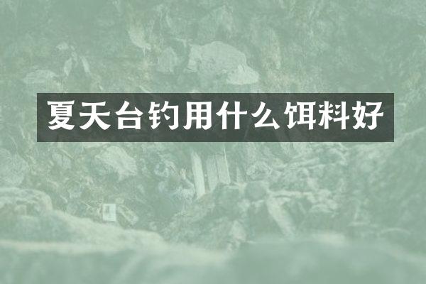 夏天台钓用什么饵料好