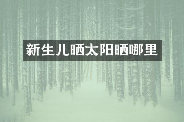 新生儿晒太阳晒哪里