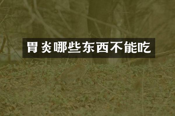 胃炎哪些东西不能吃