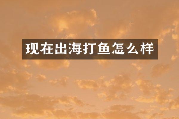 现在出海打鱼怎么样