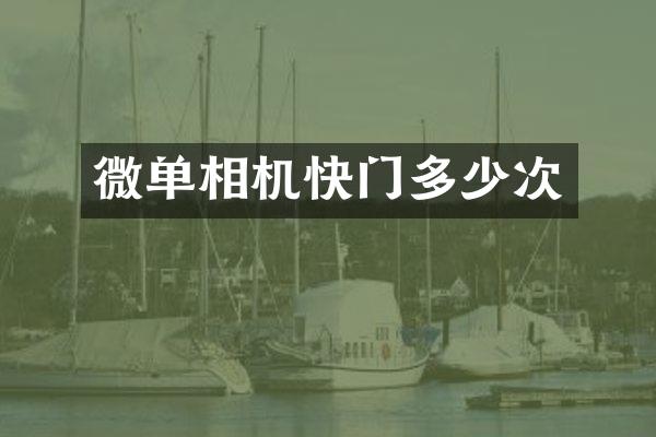 微单相机快门多少次
