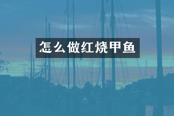 怎么做红烧甲鱼