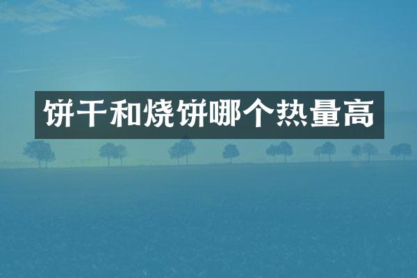 饼干和烧饼哪个热量高