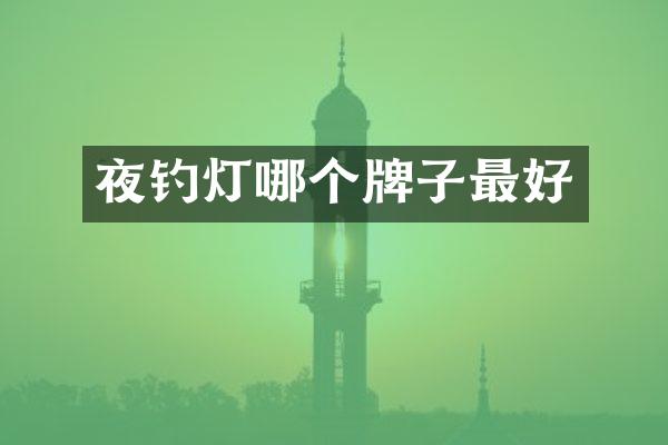 夜钓灯哪个牌子最好