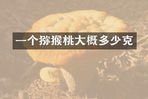 一个猕猴桃大概多少克