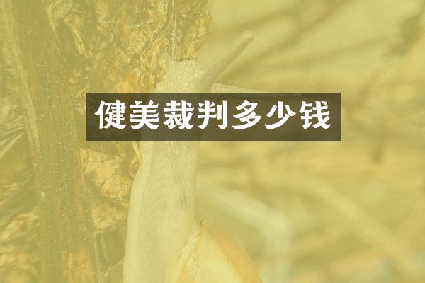 健美裁判多少钱