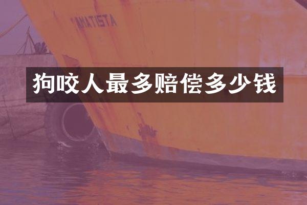 狗咬人最多赔偿多少钱