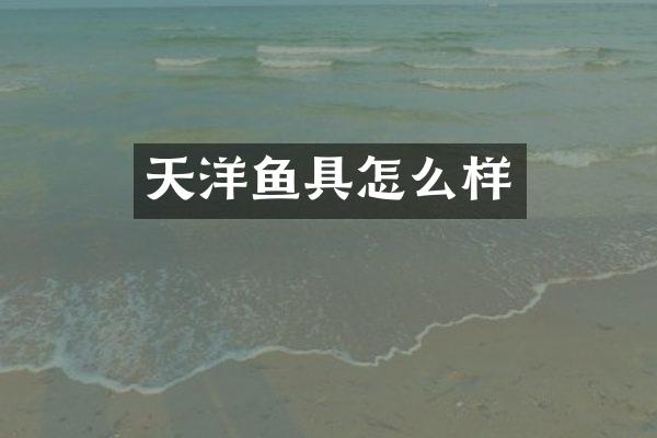 天洋鱼具怎么样