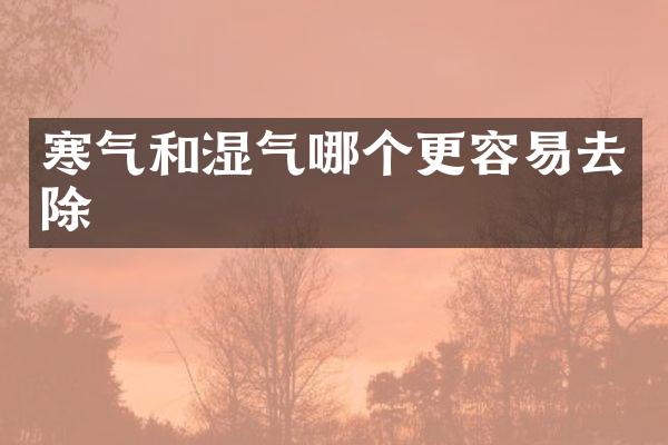 寒气和湿气哪个更容易去除