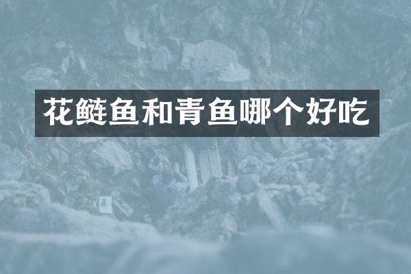 花鲢鱼和青鱼哪个好吃