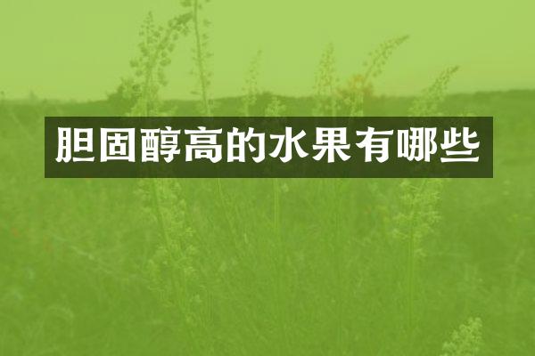 胆固醇高的水果有哪些