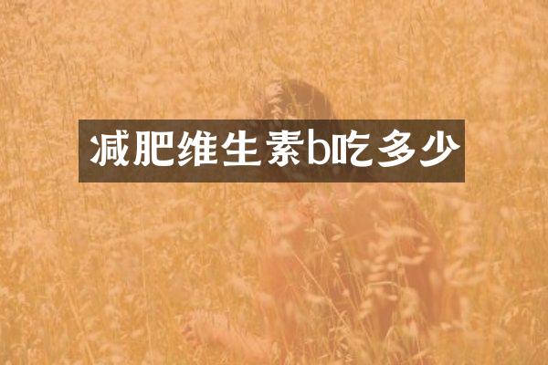减肥维生素b吃多少