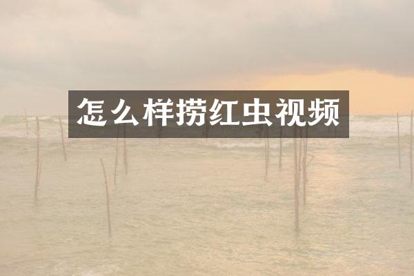 怎么样捞红虫视频
