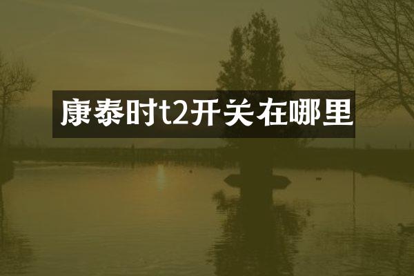 康泰时t2开关在哪里