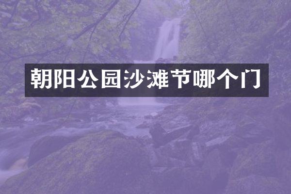 朝阳公园沙滩节哪个门