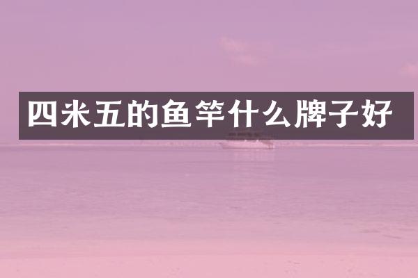 四米五的鱼竿什么牌子好