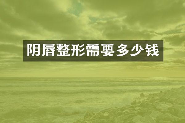 阴唇整形需要多少钱