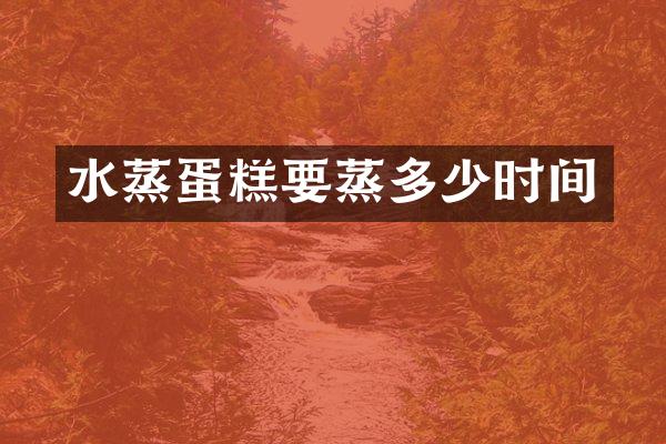 水蒸蛋糕要蒸多少时间